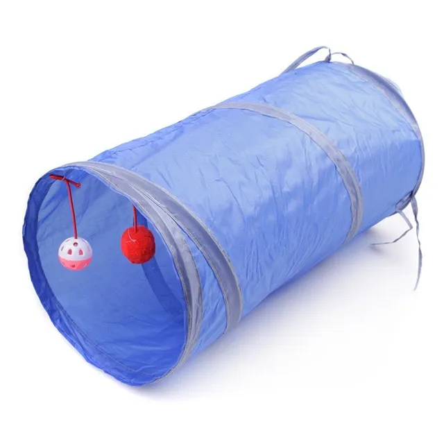 Foldable up to five-way play tunnel for cats and small animals