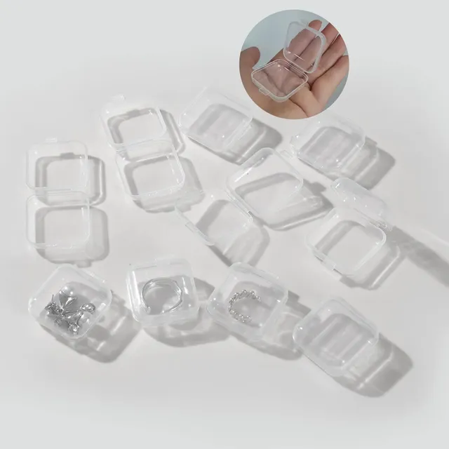 40ks/2set Transparentné plastové Bead Organizátory s mini boxy, Transparent Diamond Tank, Ideálne pre skladovanie a organizáciu jemných potrieb