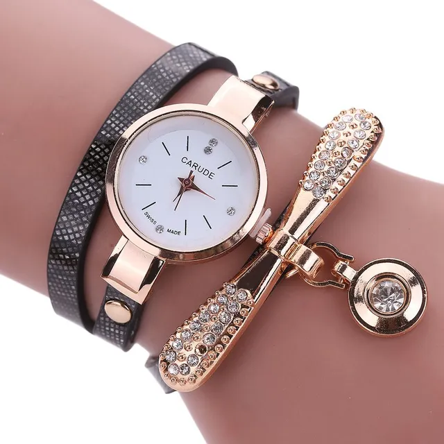 Ladies set - Watch and bracelet with gemstone - 8 colours