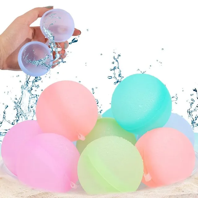 Silicone reusable water balloons in various pastel summer colours 5pcs