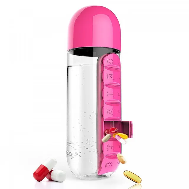 Műanyag palack napi adagolóval © különböző színek
