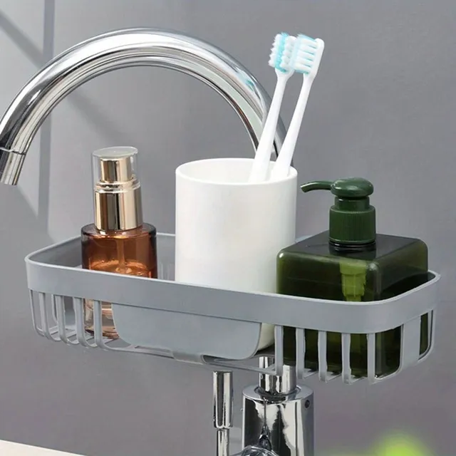 Elegant sponge and soap organizer over the sink