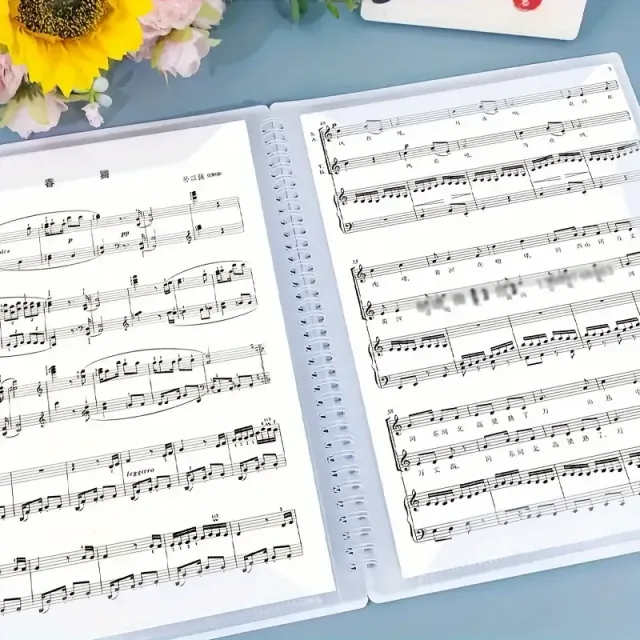 1 buc. 20 file 40 pagini A4 Dosar pentru Note Dosar Impermeabil pentru Prezentări Muzicale 4 Stiluri Opționale 24 cm * 32 cm / 9,45 inch * 12,6 inch