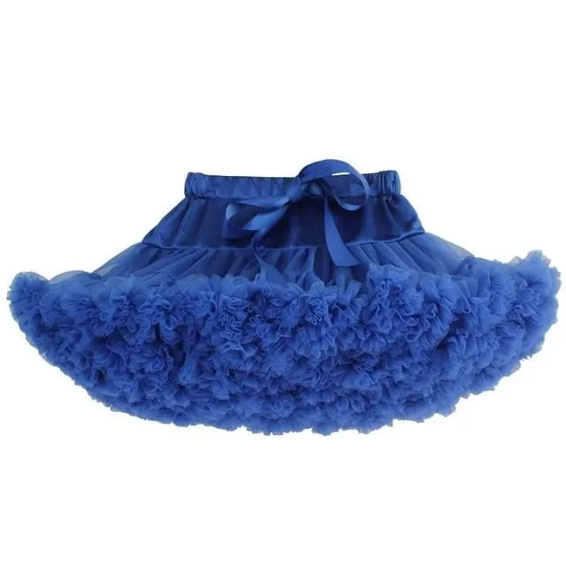 Girl's tulle skirt with ruching