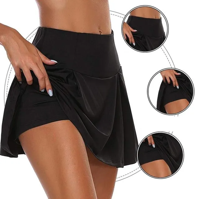 Women's elegant skirt with sewn-in shorts