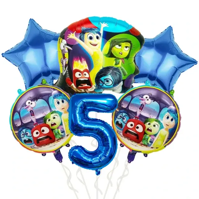 Décorations de fête d'anniversaire pour enfants et vaisselle jetable sur le thème du film d'animation préféré Vice-Versa 2 - Inside Out 2