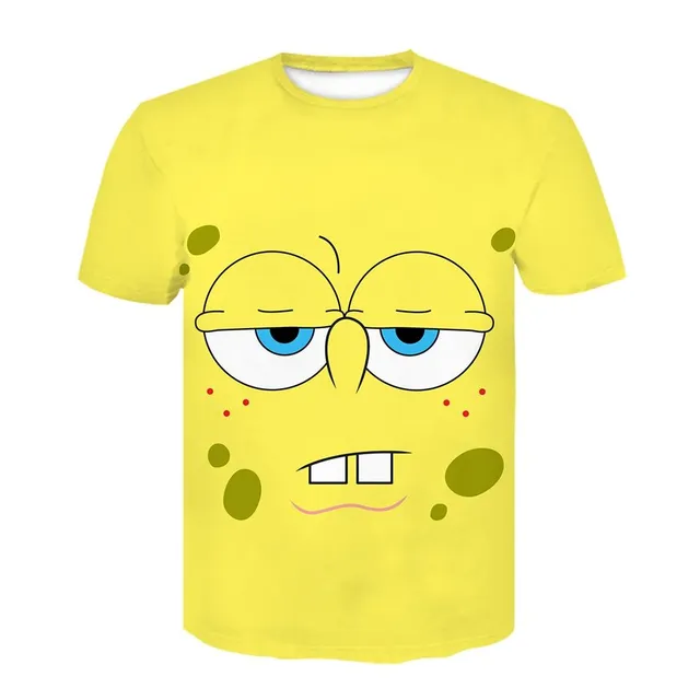 Tricou de vară unisex cu imprimeu 3D amuzant SpongeBoba