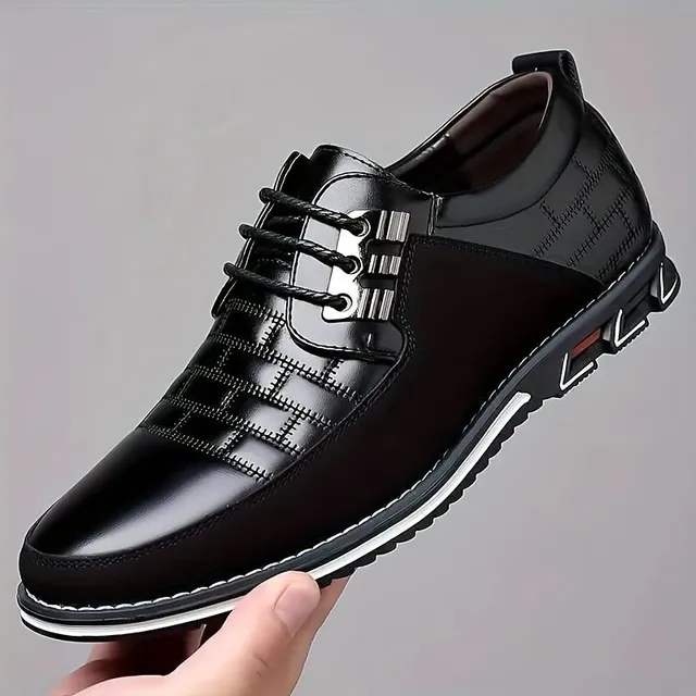 Men's Handcuffs with Artificial Skin, Proslip String Boots with Soft Seat on Spring and Autumn to the Office