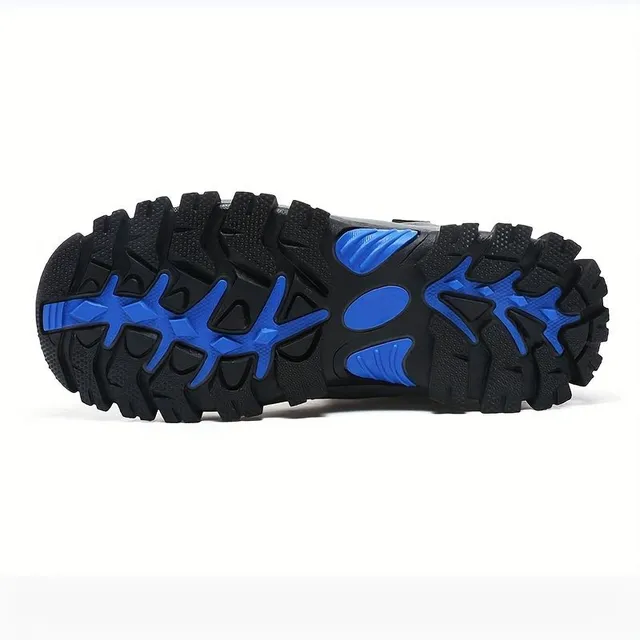 Men's fashionable and durable trekking shoes with laces, comfortable shoes with anti-slip sole for men's outdoor activities