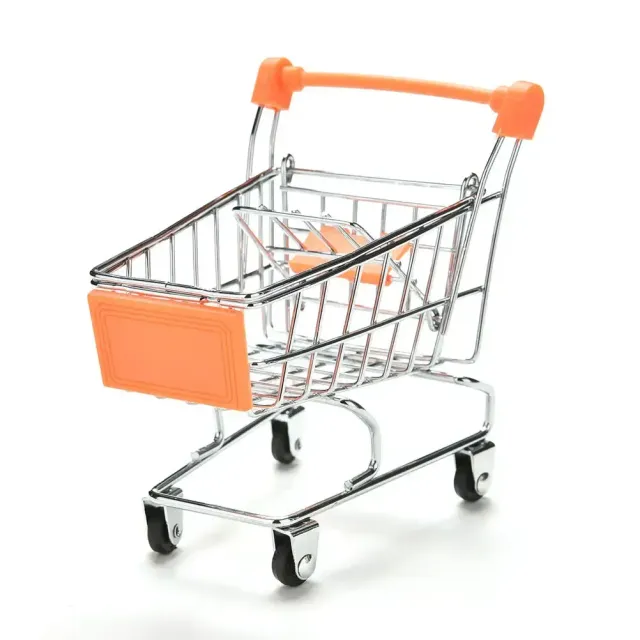 Simulation child shopping trolley for playing and storing toys