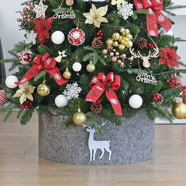 Decoration covering the Christmas tree stand