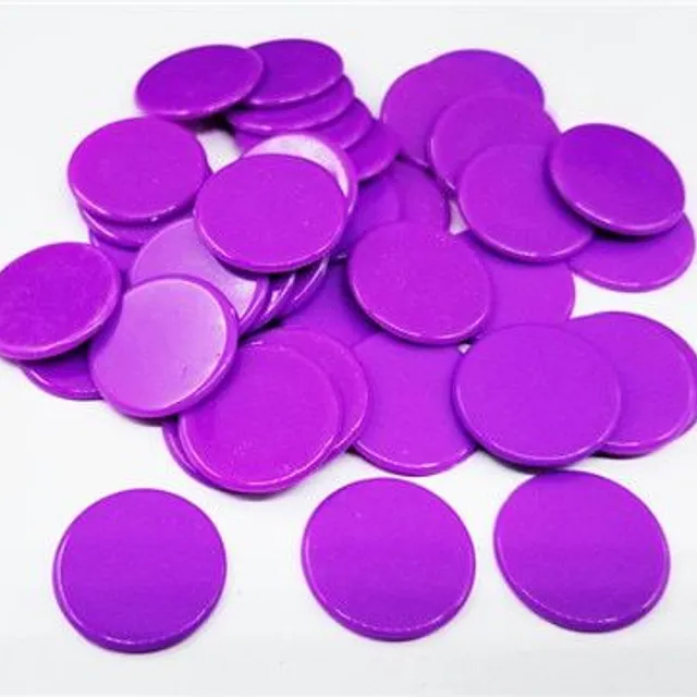 Replacement coloured tokens for board games 100 pieces - more colours Paula