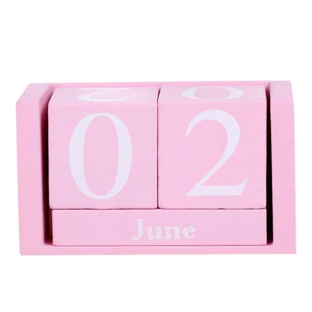 Wooden calendar of cubes