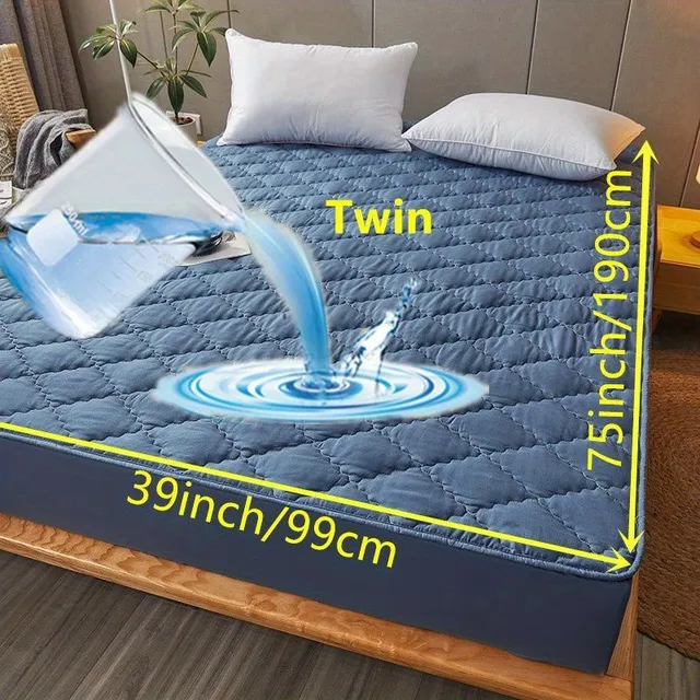 Bezstarostný spánok s modrou súpravou - Nepremokavá ochrana matraca + 2 kryty vankúša