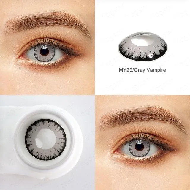 Colored contact lenses- more colors gray-vampire
