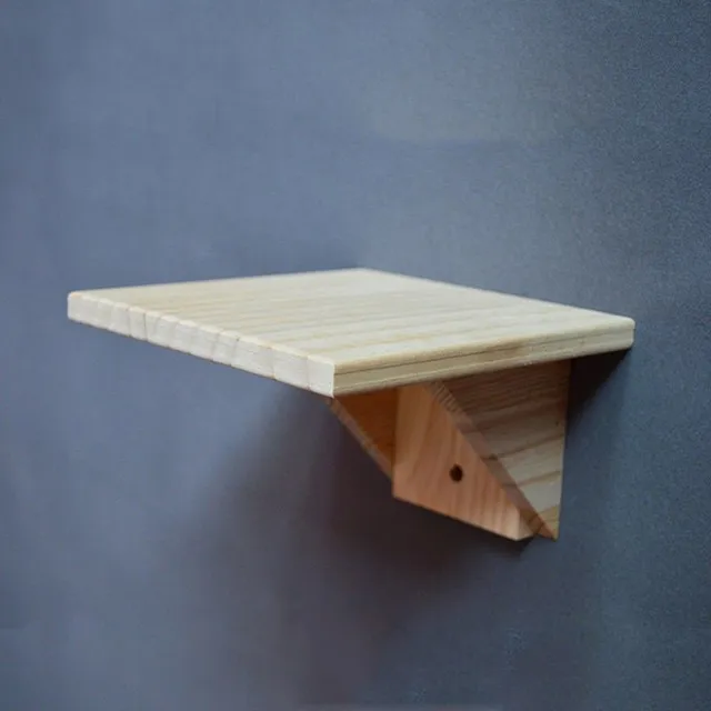 Hanging wooden shelves - steps for cats