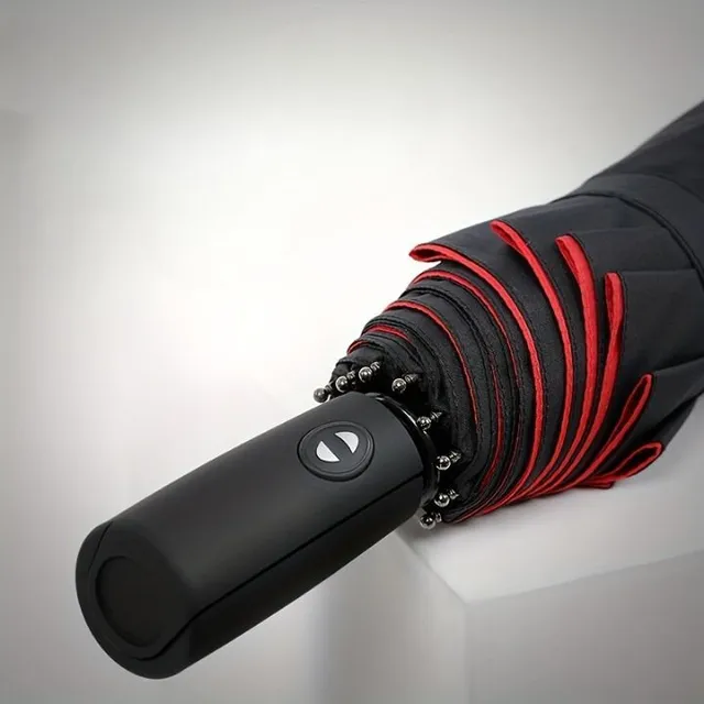 Men's reinforced automatic umbrella with windproof vinyl cover