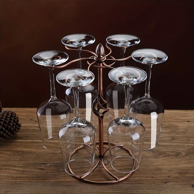 1pc Retro metal holder for wine glasses, wine cup stand Freestading, stopwatch storage Air drying system for kitchen Dining room Bar Restaurant