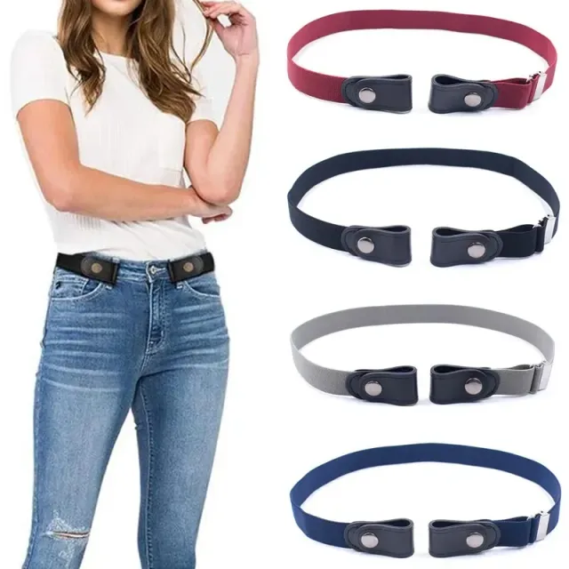 Invisible elastic belt without buckle for women - comfortable and stylish