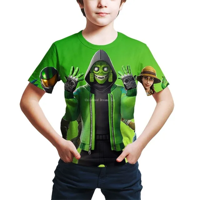 Men's T-shirt with stylish Fortnite printing