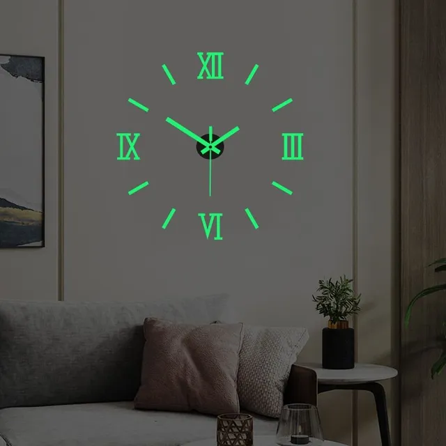 Garyson luxury phosphorescent sticker clock