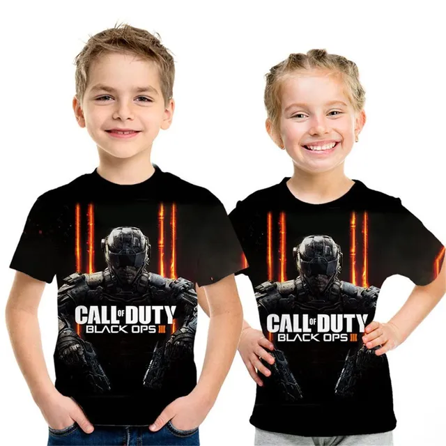 Baby T-shirt with cool 3D printing Call of Duty