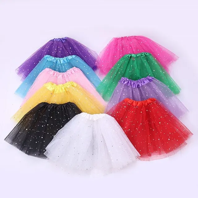 Children's colourful skirt with sequins