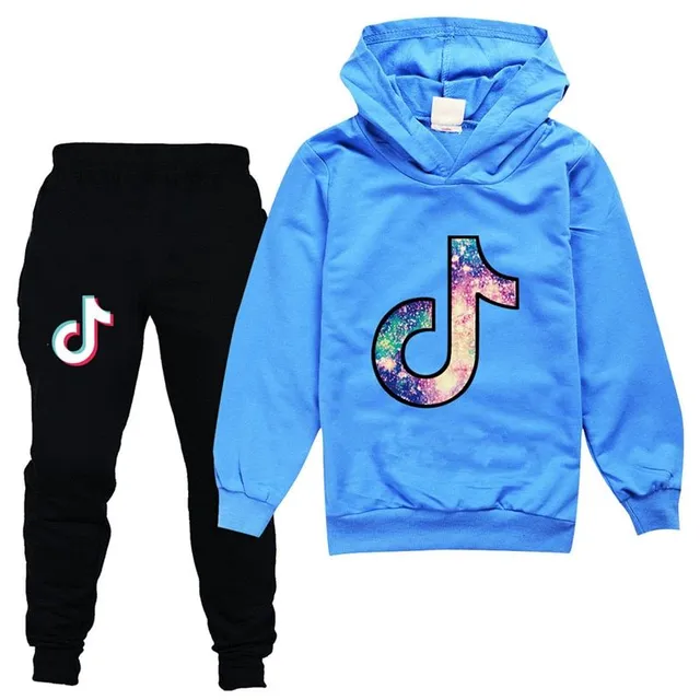 Kids stylish sports tracksuit with TikTok print