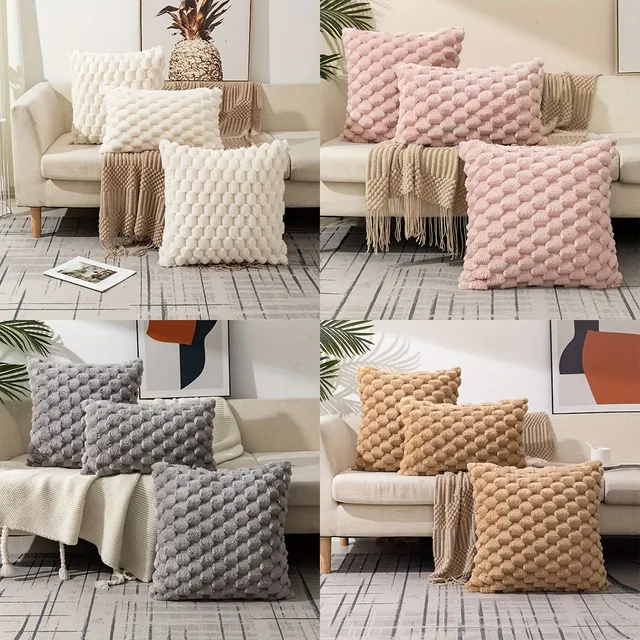 Square pillow cover with zipper and one-sided printing, flat decoration