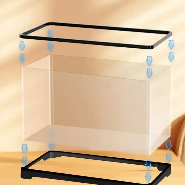 1pc ultra-curry acrylic aquarium - compact table aquarium for home & office decoration