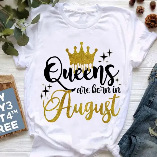 Koszulka damskie z napisem "Złota Królowa Królowa rodz