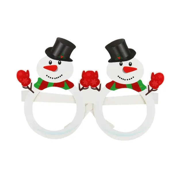 9pcs Christmas props into a photo booth with Santa Claus motifs, Christmas tree and glasses