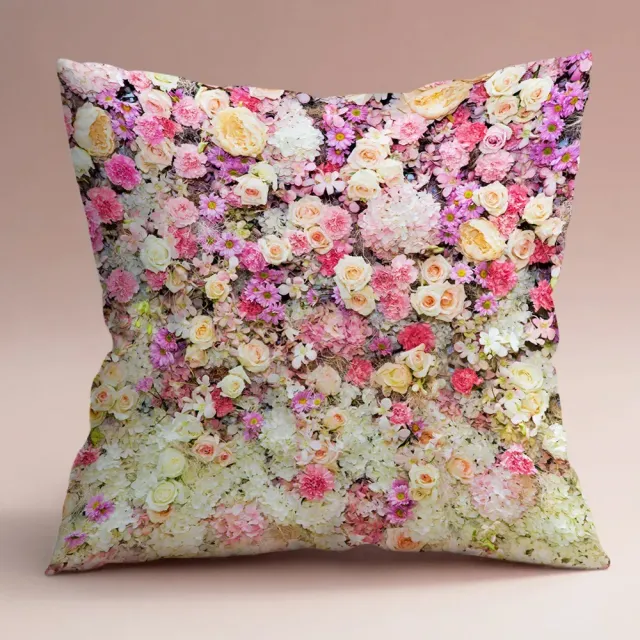 Gentle pillowcase with flower motif 45 x 45 cm