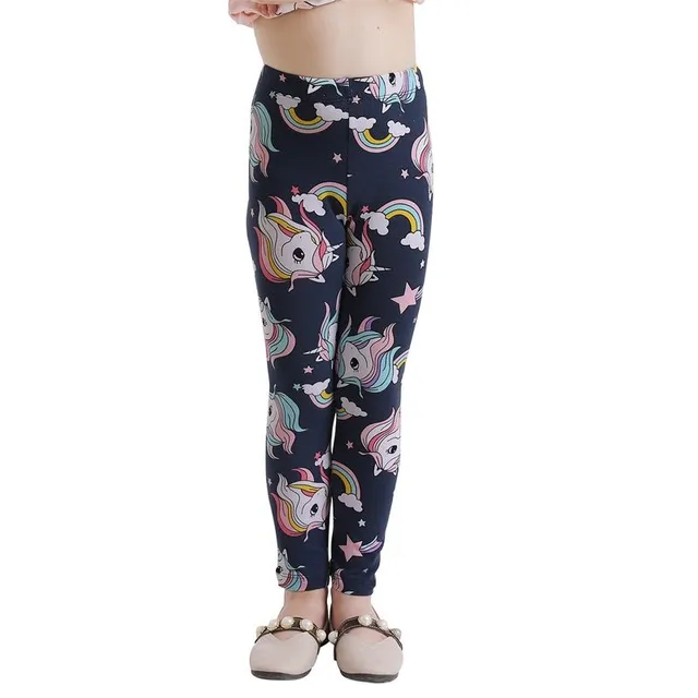 Girls cute unicorn leggings with unicorns