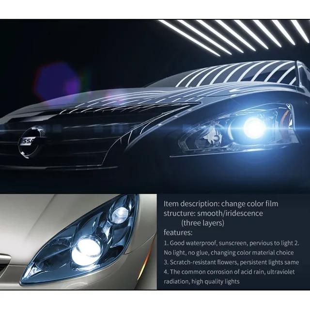 Coloured foils for headlights