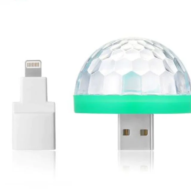 USB Disco LED okostelefon fény typ-usb-svetlo-redukce-ios