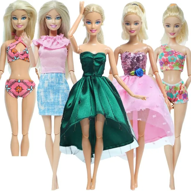 Sada oblečenia pre bábiku Barbie - 5 ks