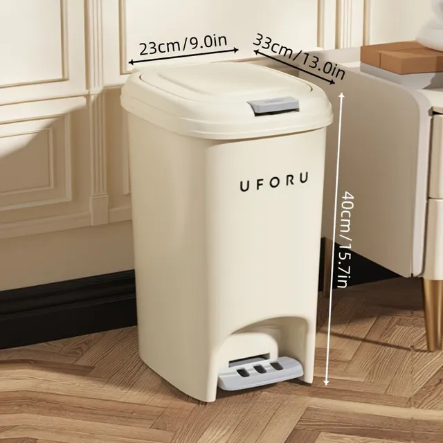 Large foot-operated, high-capacity waste bin