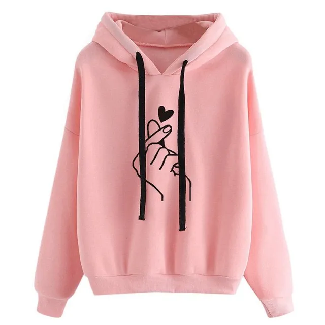 Women's hoodie Heart Finger