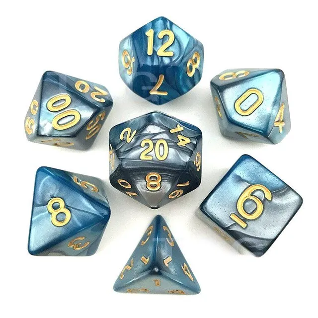 Set of multi-wall Dnd dice for RPG typ-05