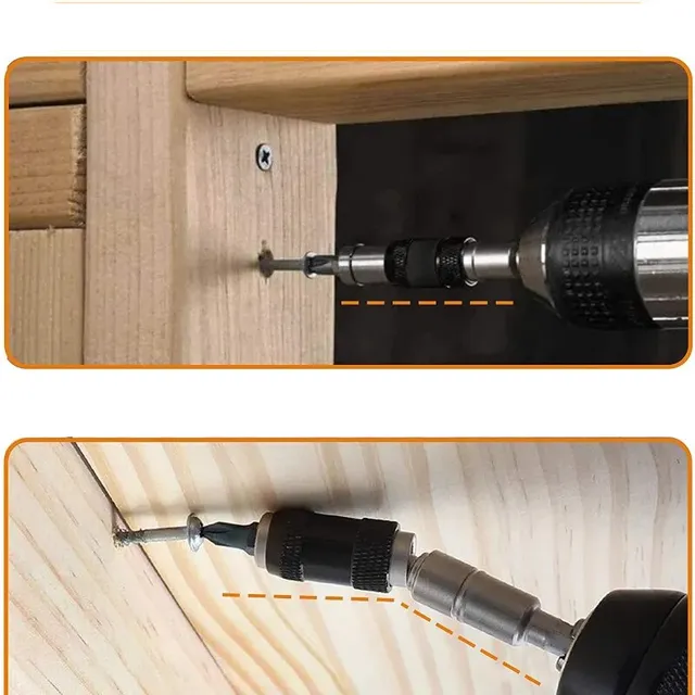 Angular vŕtací adaptér magnetický 1/4" Hex s rozkladateľným bitom poistky a rýchlo pôsobiaci skrutka pre vŕtačku