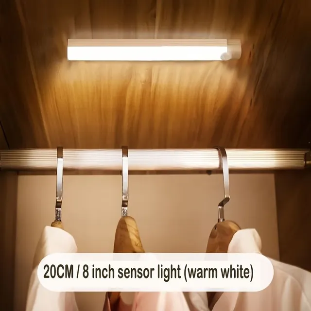 Lighting Cabinets With Motion Sensor, Lighting Cabinets Under the counter, Cable Magnetic USB Rechargeable Kitchen Night Lighting, Battery Powered Light For Wardrobe Cabinet Stairwell