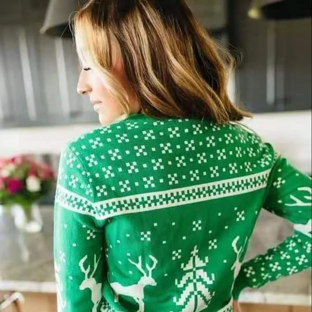 Stílusos női karácsonyi pulóver Boldog