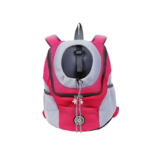 Travel backpack for pets s rose-red
