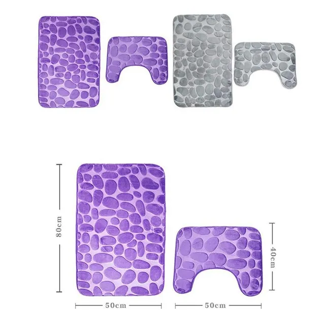 2pcs/set Pebbles Bathroom mat Set