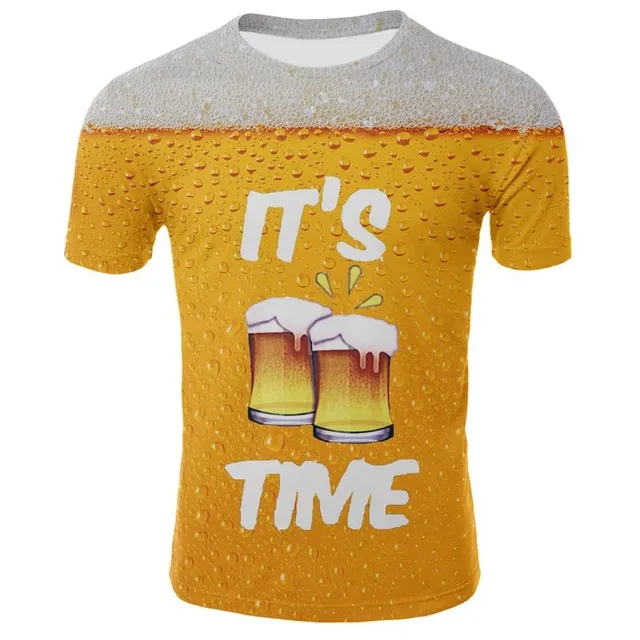 T-shirt a manica corta da uomo con stampa Food / Beer