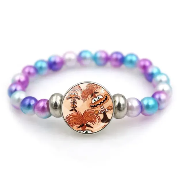 Colorful baby bead bracelet with pictured figure from a fairy tale In the head 2 - Inside Out 2