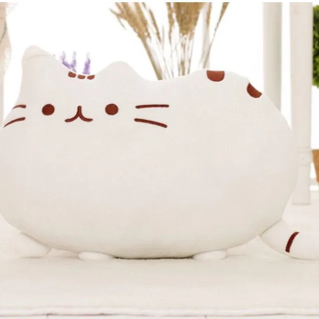 Plush cat pillow 40 cm - 5 colours