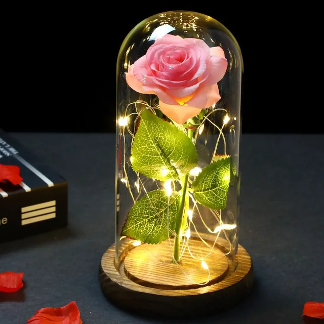 LED Roses in glass vase