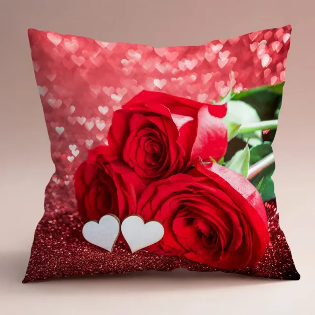 Gentle pillowcase with flower motif 45 x 45 cm